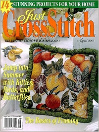 Just Cross Stitch　Aug 2001　Jump into Summer with Kitties, Birds, and Butterflies